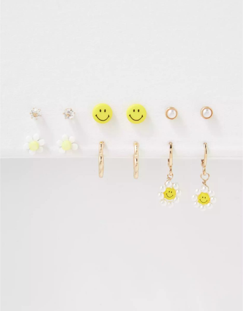 Bijoux American Eagle AEO Smiley Earring 6-Pack Jaune Femme | GGL-48043387